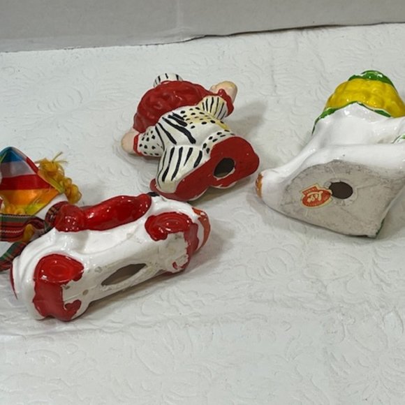 3 VTG Ceramic Hand Painted Figurines Circus Clowns 3"-3.5" Tall - Picture 3 of 16